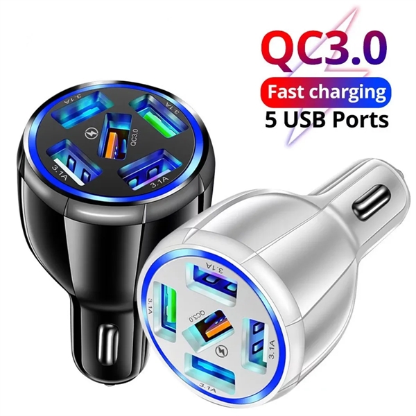 5-Port USB Fast Car Charger - 5-Port USB Fast Car Charger - Image 0 of 4