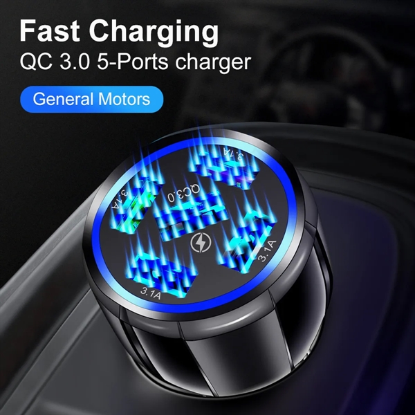 5-Port USB Fast Car Charger - 5-Port USB Fast Car Charger - Image 1 of 4