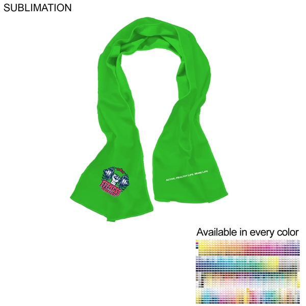 Fitness Towel in Colored Cooling Fabric, 12x40 - Fitness Towel in Colored Cooling Fabric, 12x40 - Image 0 of 3