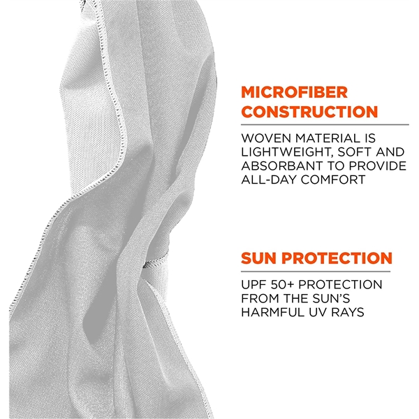 Fitness Towel in White Cooling Fabric, 12x40 - Fitness Towel in White Cooling Fabric, 12x40 - Image 1 of 3