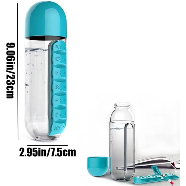 Portable Pill Organizer Water Bottle 20OZ - Portable Pill Organizer Water Bottle 20OZ - Image 1 of 1