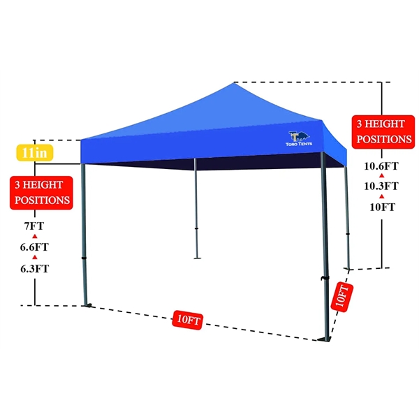 10x10 CUSTOM POP UP TENT STEEL FRAME - 10x10 CUSTOM POP UP TENT STEEL FRAME - Image 1 of 7