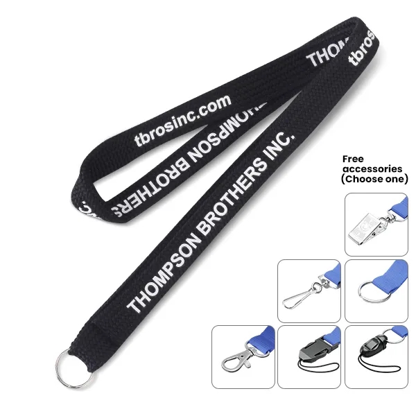 Imprinted Tubular Lanyards - Sizes 3/8"-5/8" - Imprinted Tubular Lanyards - Sizes 3/8"-5/8" - Image 1 of 4
