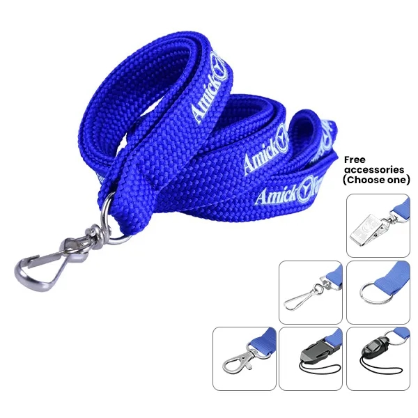 Imprinted Tubular Lanyards - Sizes 3/8"-5/8" - Imprinted Tubular Lanyards - Sizes 3/8"-5/8" - Image 2 of 4