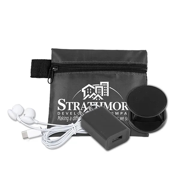 Mobile Tech Auto and Home Charging Kit with Earbuds in Polye - Mobile Tech Auto and Home Charging Kit with Earbuds in Polye - Image 2 of 9