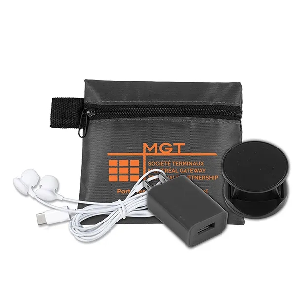 Mobile Tech Auto and Home Charging Kit with Earbuds in Polye - Mobile Tech Auto and Home Charging Kit with Earbuds in Polye - Image 7 of 9
