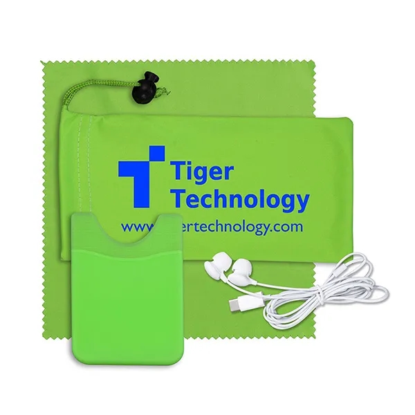 Mobile Tech Earbud Kit with Microfiber Cloth in Cinch Pouch - Mobile Tech Earbud Kit with Microfiber Cloth in Cinch Pouch - Image 5 of 14