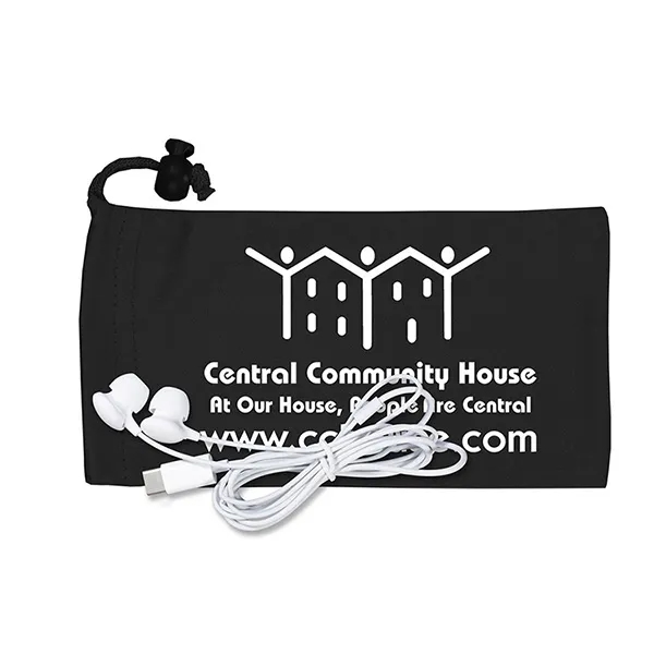 Tuneboom Mobile Tech Earbud Kit in Microfiber Cinch Pouch - Tuneboom Mobile Tech Earbud Kit in Microfiber Cinch Pouch - Image 2 of 15