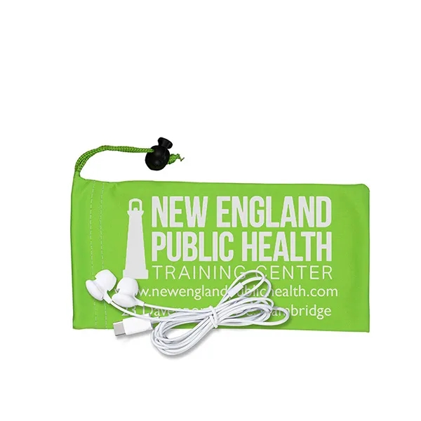 Mobile Tech Earbud Kit in Microfiber Cinch Pouch - Mobile Tech Earbud Kit in Microfiber Cinch Pouch - Image 3 of 13