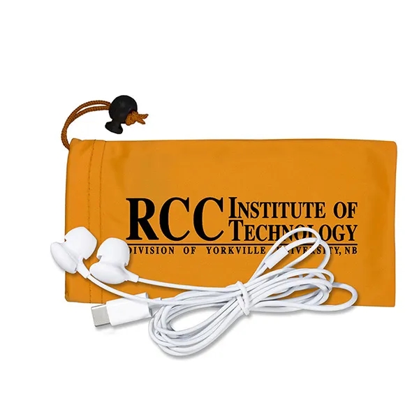 Mobile Tech Earbud Kit in Microfiber Cinch Pouch - Mobile Tech Earbud Kit in Microfiber Cinch Pouch - Image 9 of 13