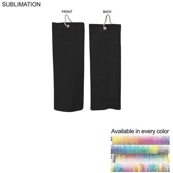Colored Microfiber Dri-lite Terry Golf Towel, Trifold, 6x15 - Colored Microfiber Dri-lite Terry Golf Towel, Trifold, 6x15 - Image 1 of 2