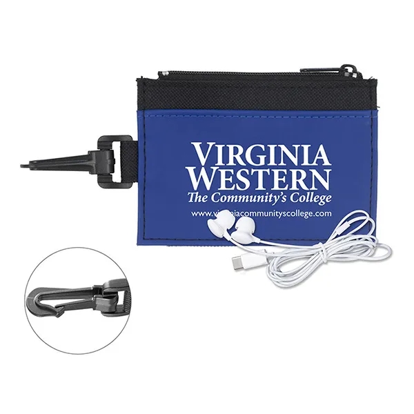 Custom ZipTune ID Mobile Tech Earbud Kit in Travel Wallet