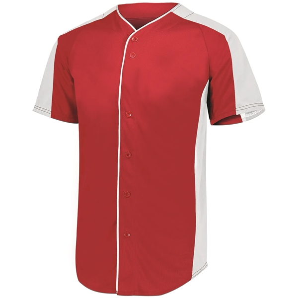 Augusta Sportswear Youth Full-Button Baseball Jersey - Augusta Sportswear Youth Full-Button Baseball Jersey - Image 1 of 9