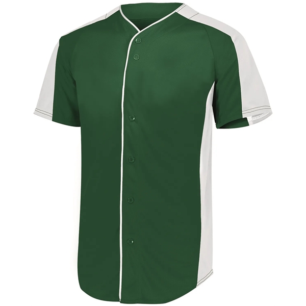Augusta Sportswear Youth Full-Button Baseball Jersey - Augusta Sportswear Youth Full-Button Baseball Jersey - Image 3 of 9