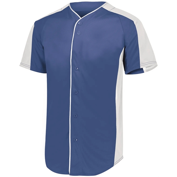 Augusta Sportswear Youth Full-Button Baseball Jersey - Augusta Sportswear Youth Full-Button Baseball Jersey - Image 5 of 9