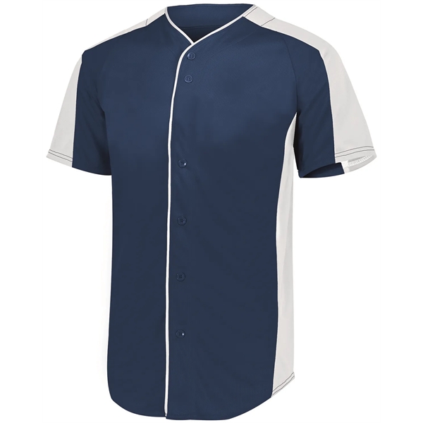 Augusta Sportswear Youth Full-Button Baseball Jersey - Augusta Sportswear Youth Full-Button Baseball Jersey - Image 6 of 9
