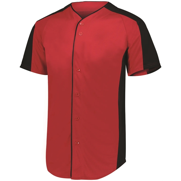 Augusta Sportswear Youth Full-Button Baseball Jersey - Augusta Sportswear Youth Full-Button Baseball Jersey - Image 7 of 9