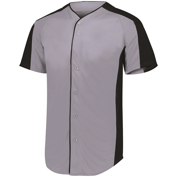 Augusta Sportswear Youth Full-Button Baseball Jersey - Augusta Sportswear Youth Full-Button Baseball Jersey - Image 8 of 9