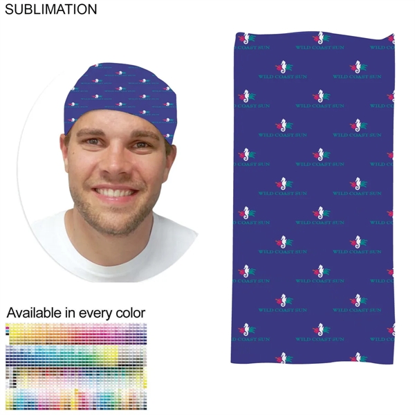 Sublimated Multifunction Tubular Headwear - Sublimated Multifunction Tubular Headwear - Image 0 of 3
