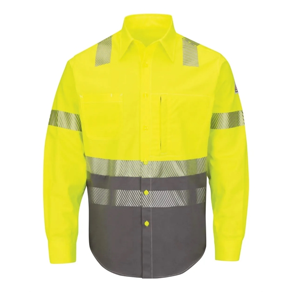 Bulwark Men's Tall Hi-Visibility Color Block Uniform Shir... - Bulwark Men's Tall Hi-Visibility Color Block Uniform Shir... - Image 0 of 2