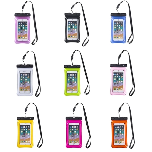 IPX8 Waterproof Floating Phone Pouch with Lanyard - IPX8 Waterproof Floating Phone Pouch with Lanyard - Image 1 of 2