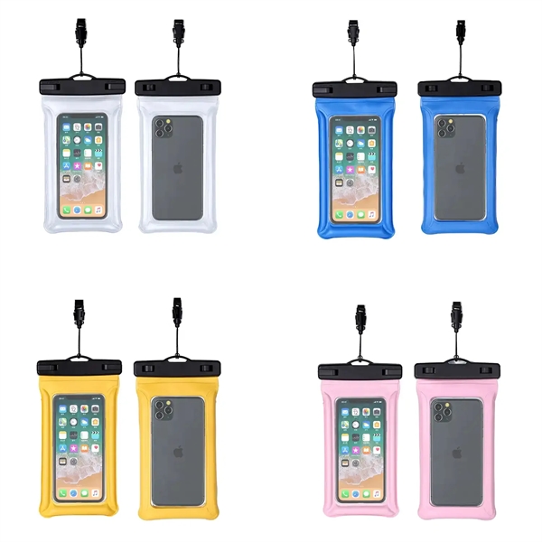 IPX8 Floating Waterproof Phone Pouch Case with Lanyard - IPX8 Floating Waterproof Phone Pouch Case with Lanyard - Image 2 of 2