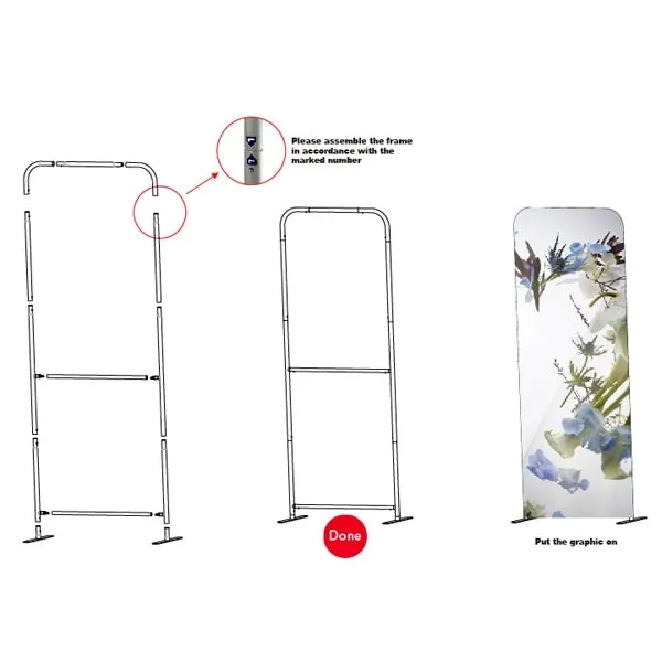 3'W x 96"H EuroFit Skinny Straight Wall Display Kit - 3'W x 96"H EuroFit Skinny Straight Wall Display Kit - Image 16 of 16
