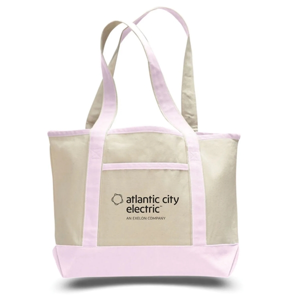 12 Oz. Small Cotton Canvas Deluxe Shopping Tote Bag - 12 Oz. Small Cotton Canvas Deluxe Shopping Tote Bag - Image 3 of 12