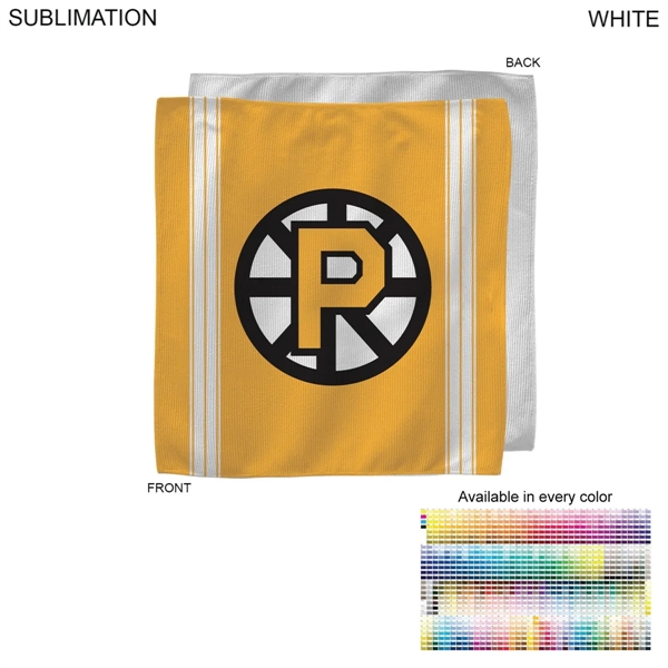 Colored Sublimated Rally Towel with Jersey stripes, 10x10 - Colored Sublimated Rally Towel with Jersey stripes, 10x10 - Image 0 of 2