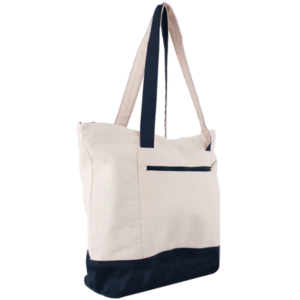 12 Oz. Cotton Canvas Zipper Shopping Tote Bag - 12 Oz. Cotton Canvas Zipper Shopping Tote Bag - Image 11 of 14