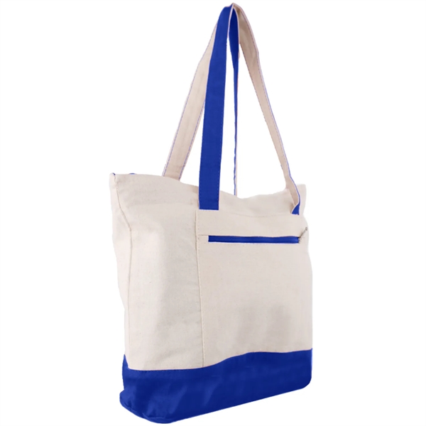 12 Oz. Cotton Canvas Zipper Shopping Tote Bag - 12 Oz. Cotton Canvas Zipper Shopping Tote Bag - Image 14 of 14