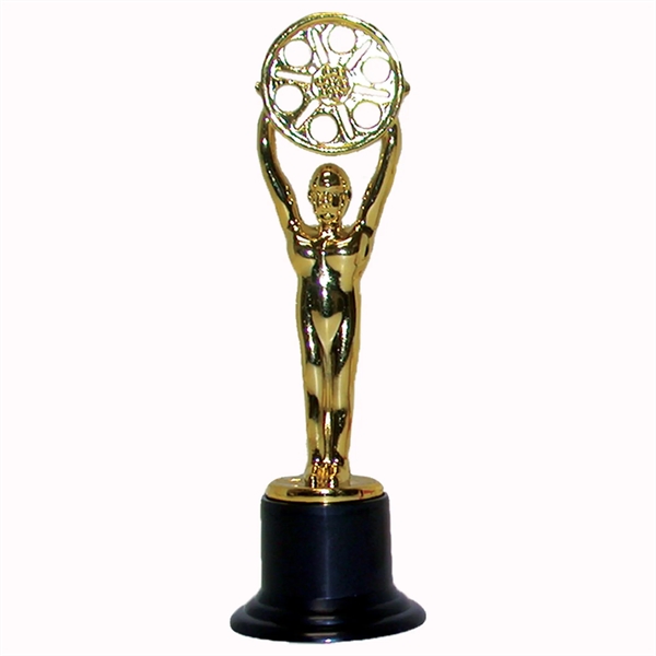 6 1/4" Gold Plastic Movie Statue Trophy - 6 1/4" Gold Plastic Movie Statue Trophy - Image 2 of 2