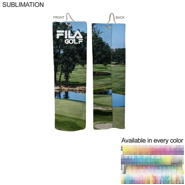 Microfiber Suede Shammy Golf Towel, 5x18, Trifold - Microfiber Suede Shammy Golf Towel, 5x18, Trifold - Image 0 of 2