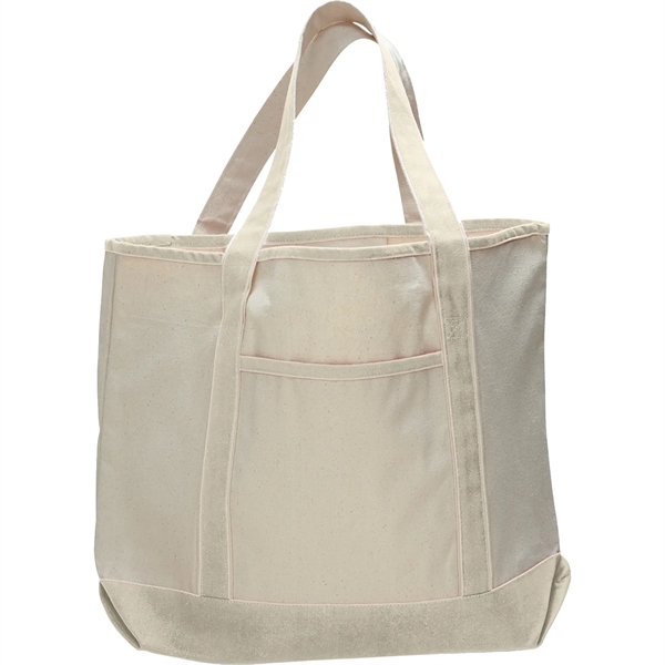 12 Oz. Large Cotton Canvas Zipper Deluxe Tote Bag - 12 Oz. Large Cotton Canvas Zipper Deluxe Tote Bag - Image 8 of 11