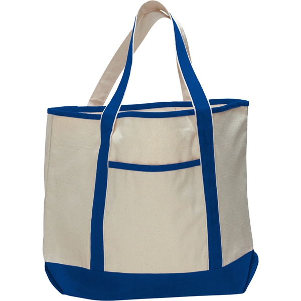 12 Oz. Large Cotton Canvas Zipper Deluxe Tote Bag - 12 Oz. Large Cotton Canvas Zipper Deluxe Tote Bag - Image 11 of 11