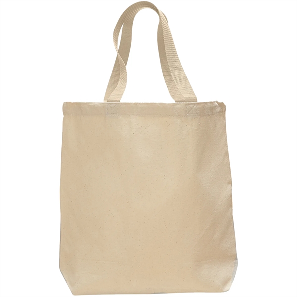 12 Oz. Cotton Canvas Color Handle Tote Bag w/ Bottom Gusset - 12 Oz. Cotton Canvas Color Handle Tote Bag w/ Bottom Gusset - Image 6 of 11