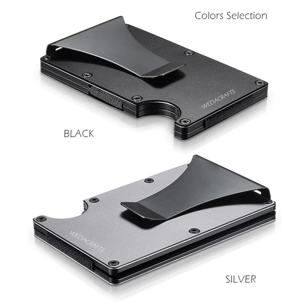 Metal RFID Blocking Wallet With Money Clip - Metal RFID Blocking Wallet With Money Clip - Image 2 of 2