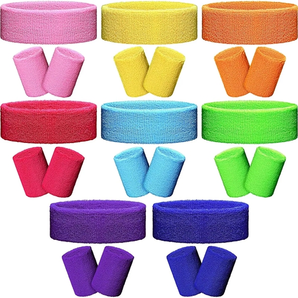 Headband Wristband Set Terry Cloth - Headband Wristband Set Terry Cloth - Image 0 of 4