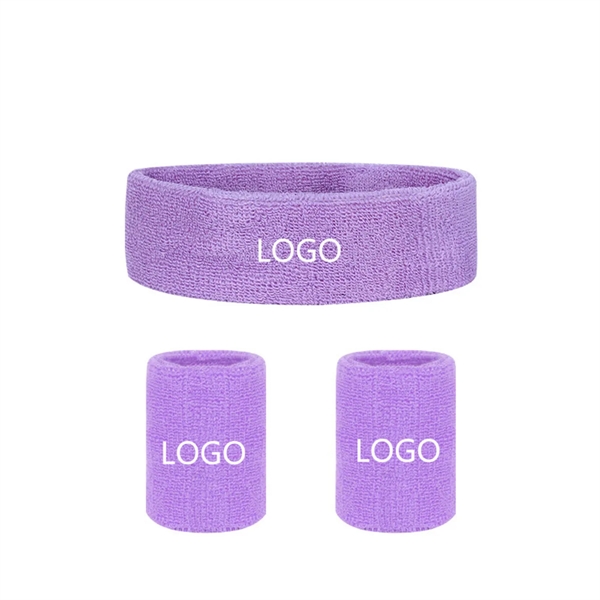 Headband Wristband Set Terry Cloth - Headband Wristband Set Terry Cloth - Image 1 of 4
