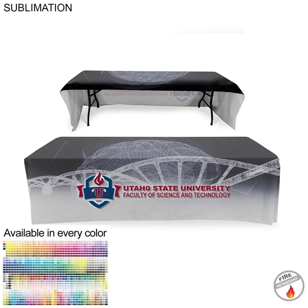 Faculty Drape Style Cloth for 8' table, 3 Sided, Open Back