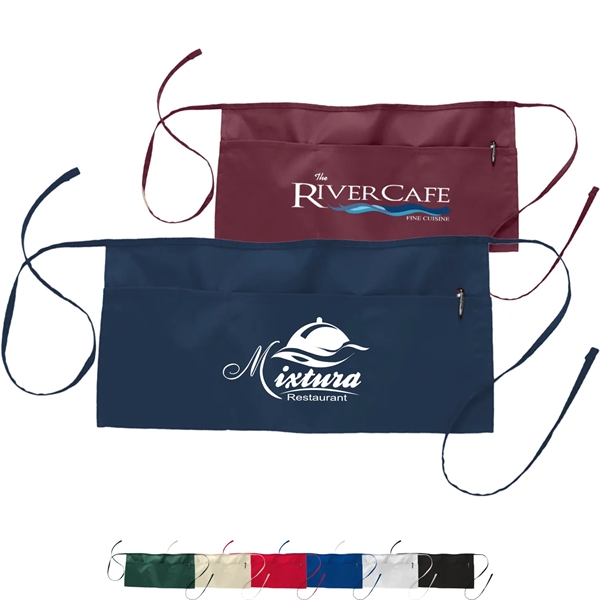 Handy 3-Pocket 7.5 Oz. Twill Fabric Waist Apron - Handy 3-Pocket 7.5 Oz. Twill Fabric Waist Apron - Image 0 of 9