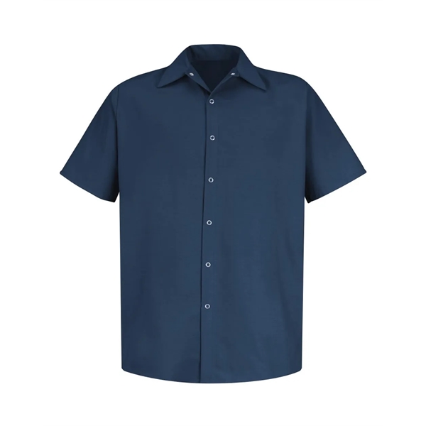 Red Kap Specialized Short Sleeve Pocketless Work Shirt - Red Kap Specialized Short Sleeve Pocketless Work Shirt - Image 7 of 10