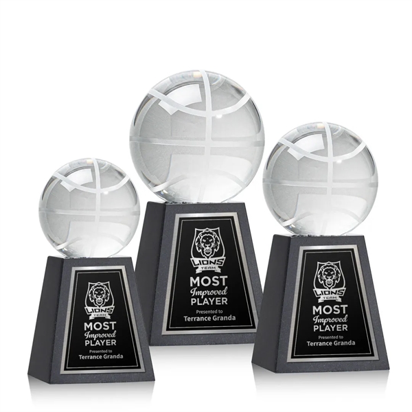 Basketball Award on Tall Marble Base