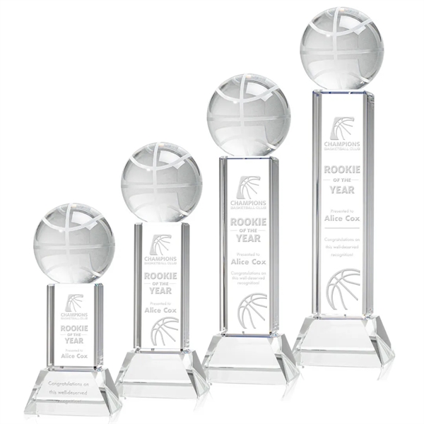 Basketball Award on Stowe Base - Clear