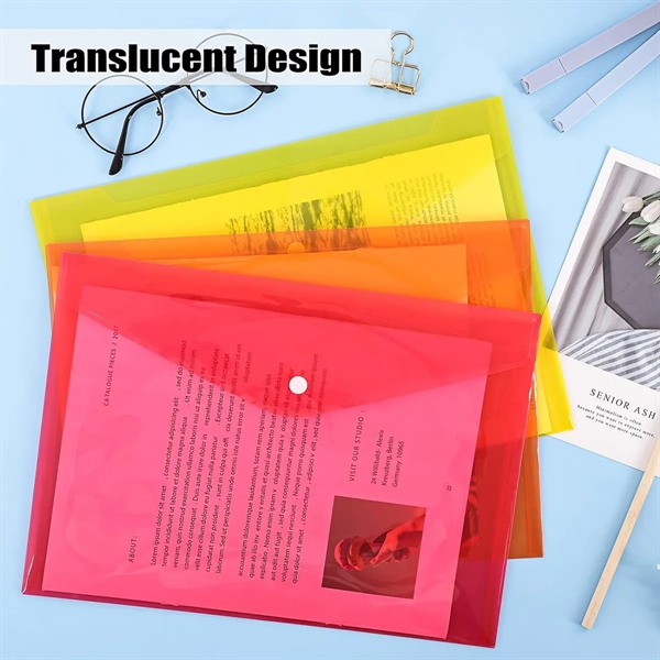 Clear Document Folders with Snap Closure - Clear Document Folders with Snap Closure - Image 2 of 3