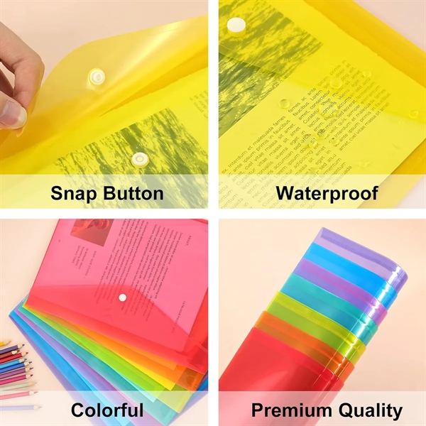 Clear Document Folders with Snap Closure - Clear Document Folders with Snap Closure - Image 3 of 3