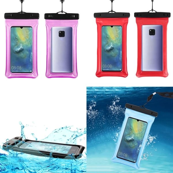 IPX8 Waterproof Floating Smartphone Pouch with Lanyard - IPX8 Waterproof Floating Smartphone Pouch with Lanyard - Image 2 of 3