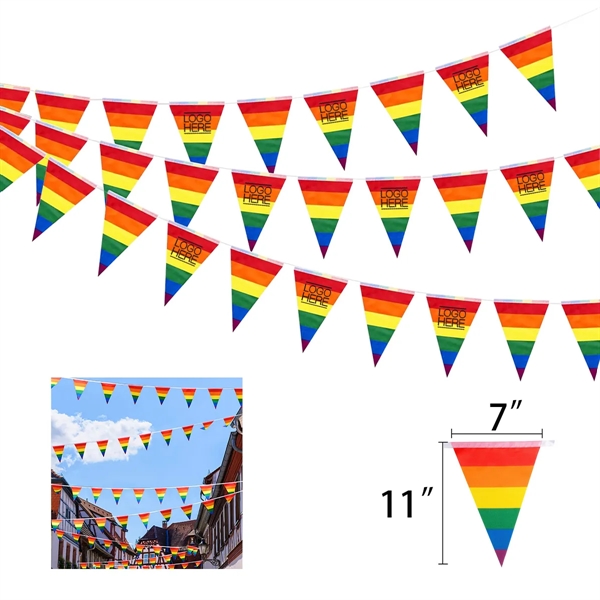 Small Triangle Rainbow Flag Banner - Small Triangle Rainbow Flag Banner - Image 0 of 0