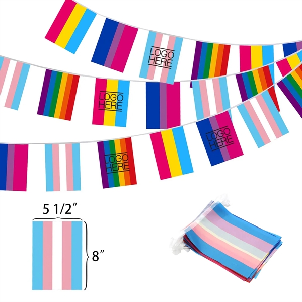 4 in 1 LGBTQ Bunting Flags Banner - 4 in 1 LGBTQ Bunting Flags Banner - Image 0 of 0
