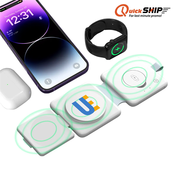Cypress 3 in 1 MagSafe Foldable Wireless Charger - Cypress 3 in 1 MagSafe Foldable Wireless Charger - Image 0 of 9